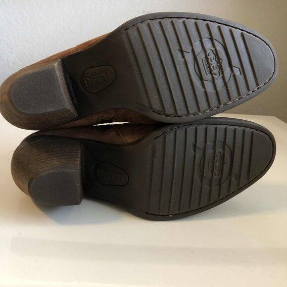 New BORN Aire Ruched Suede Slouchy Ankle Booties Sienna Brown 8.5 MSRP $170 - Picture 6 of 9